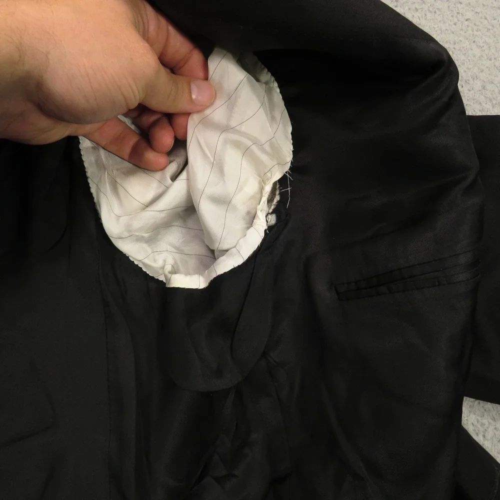 Canali 1934 Blazer 44L Wool Black 2 Button Formal Jacket Italian Made Vented